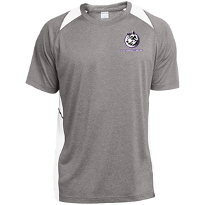 ST361 Sport-Tek Heather Colorblock Poly T-Shirt