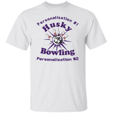 Load image into Gallery viewer, Bowling-purple text G500 5.3 oz. T-Shirt