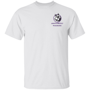 Logo with Purple custom text G500 Gildan 5.3 oz. T-Shirt