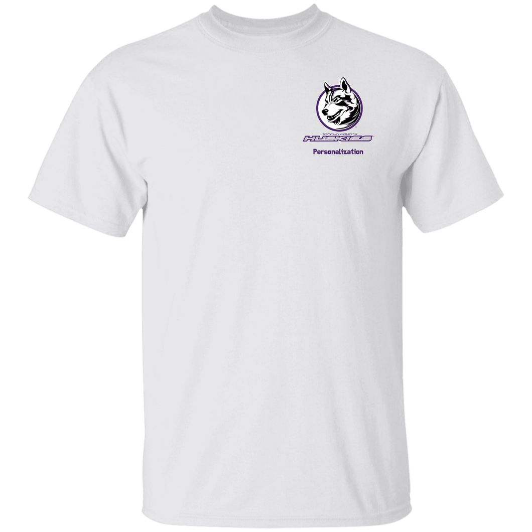 Logo with Purple custom text G500 Gildan 5.3 oz. T-Shirt