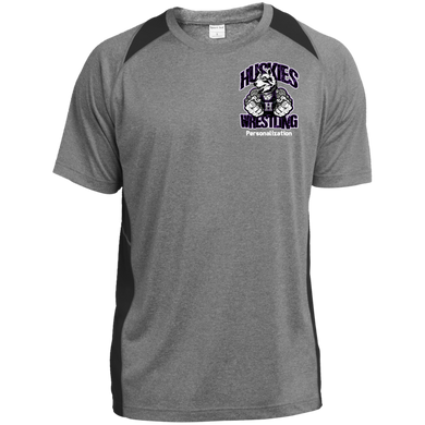 Wrestling-White-text YST361 Sport-Tek Youth Colorblock Performance T-Shirt