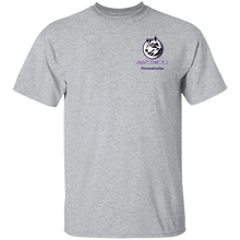 Load image into Gallery viewer, Logo with Purple custom text G500 Gildan 5.3 oz. T-Shirt