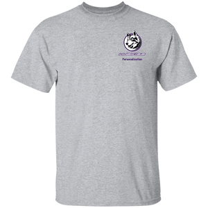 Logo with Purple custom text G500 Gildan 5.3 oz. T-Shirt