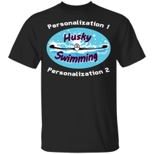 Load image into Gallery viewer, Swimming-white_text G500B Youth 5.3 oz 100% Cotton T-Shirt