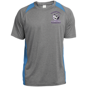 ST361 Sport-Tek Heather Colorblock Poly T-Shirt