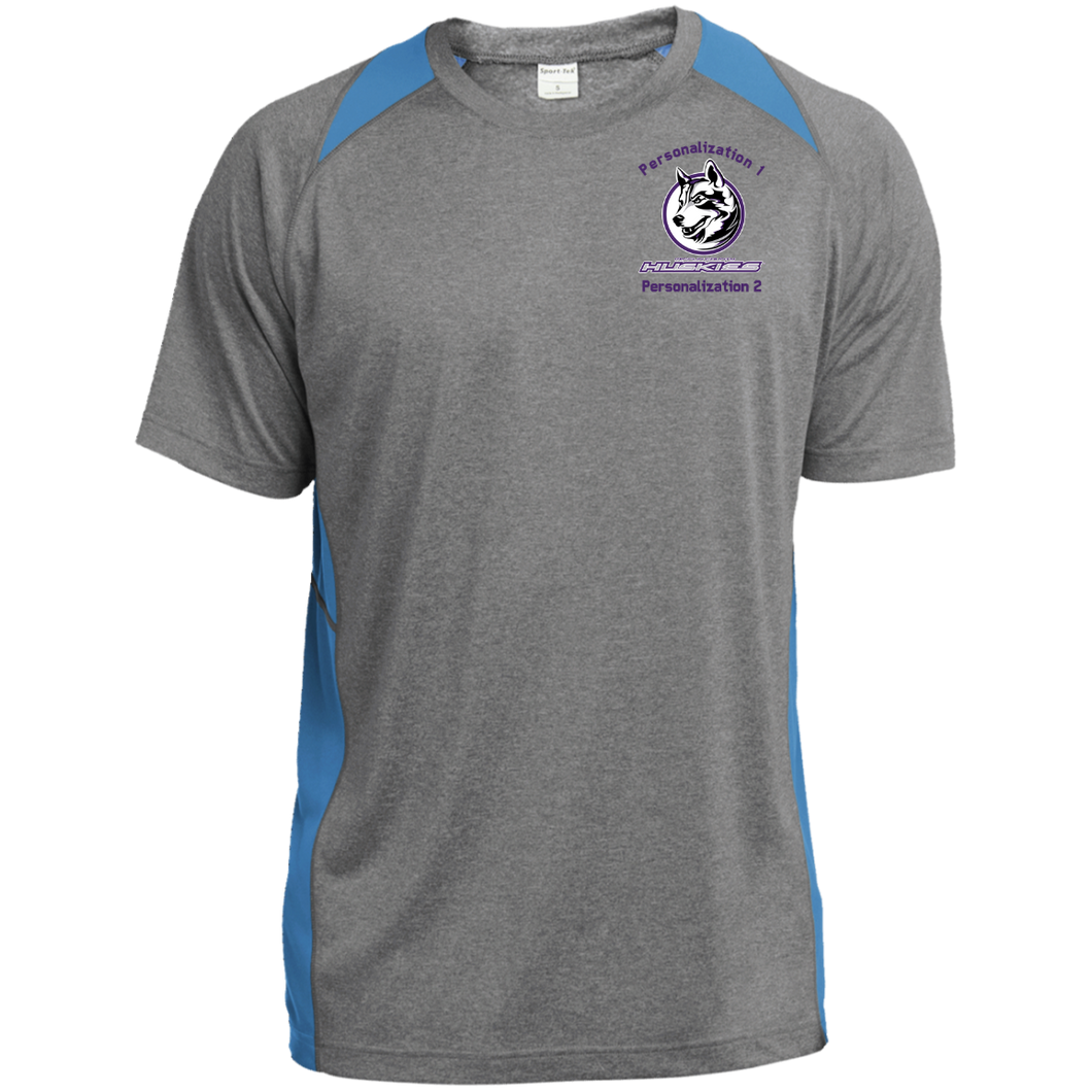 ST361 Sport-Tek Heather Colorblock Poly T-Shirt