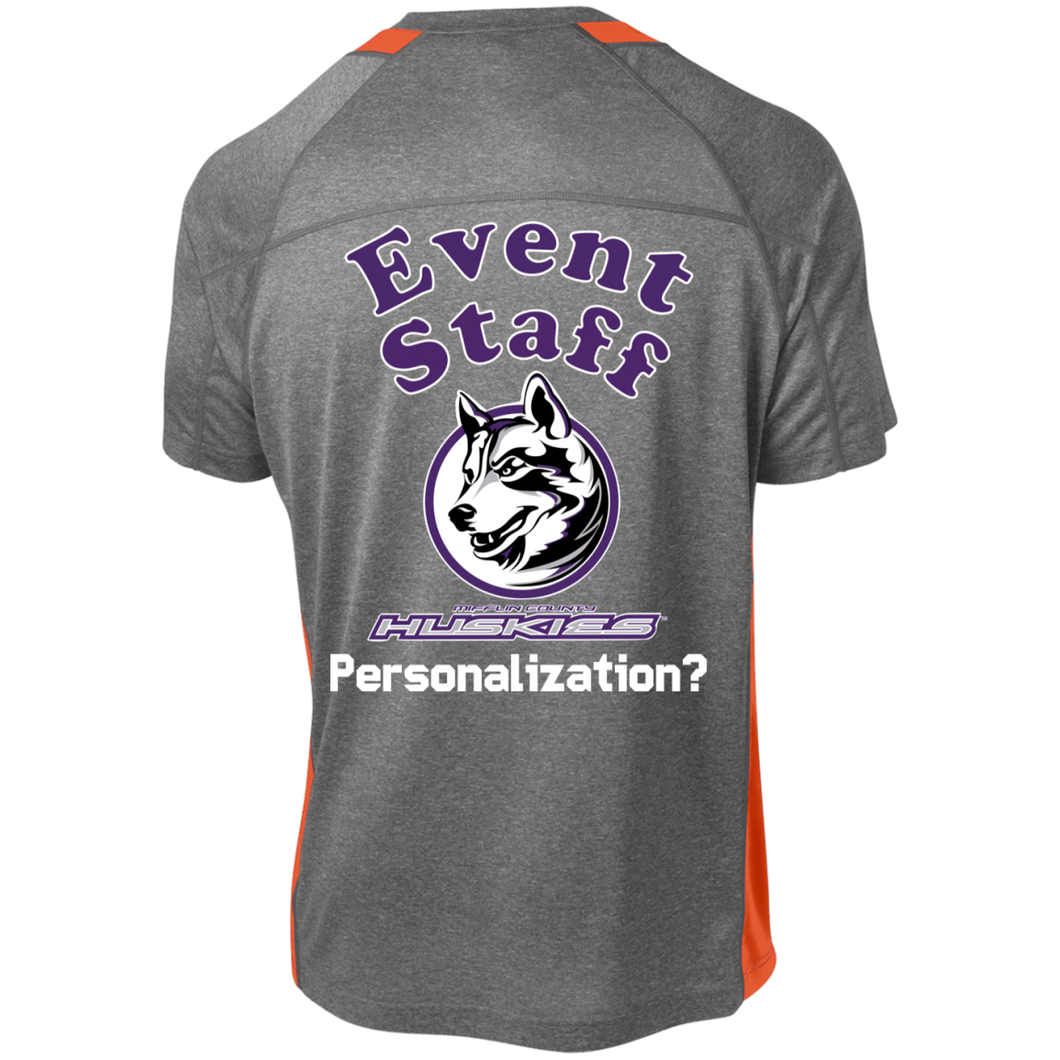 ST361 Sport-Tek Heather Colorblock Poly T-Shirt event