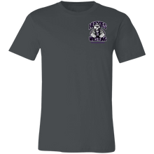 Load image into Gallery viewer, Wrestling-Purple-text 3001C Bella + Canvas Unisex Jersey Short-Sleeve T-Shirt