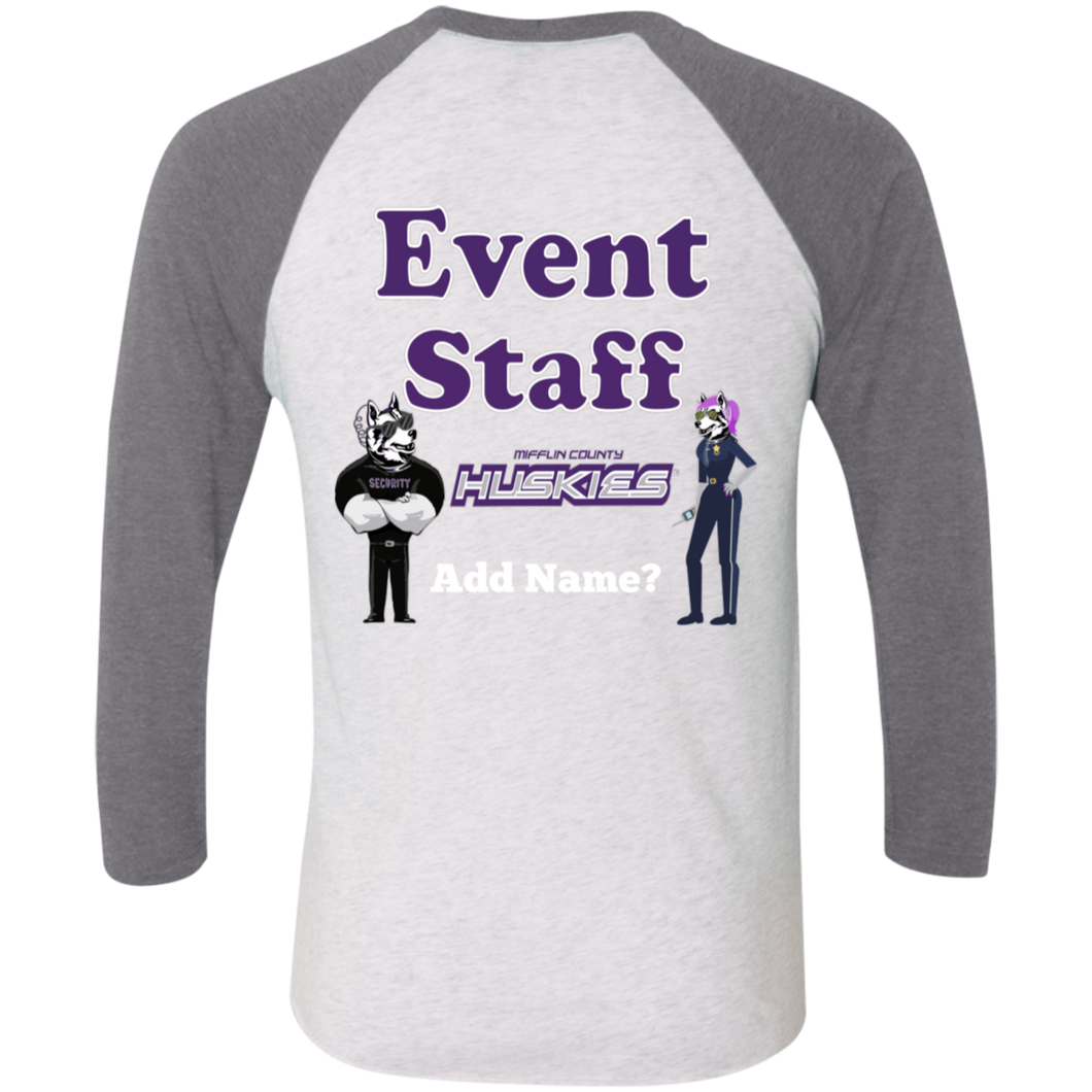 NL6051 Next Level Tri-Blend 3/4 Sleeve Baseball Raglan T-Shirt event