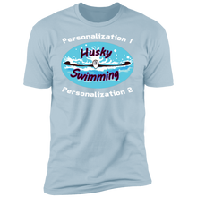 Load image into Gallery viewer, Swimming-white_text NL3600 Premium Short Sleeve T-Shirt