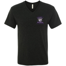 Load image into Gallery viewer, Bowling-purple text NL6040 Next Level Men's Triblend V-Neck T-Shirt
