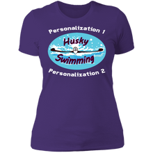 Load image into Gallery viewer, Swimming-white_text NL3900 Ladies' Boyfriend T-Shirt