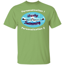 Load image into Gallery viewer, Swimming-white_text G500 5.3 oz. T-Shirt