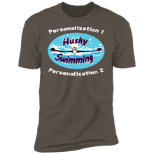 Load image into Gallery viewer, Swimming-white_text NL3600 Premium Short Sleeve T-Shirt