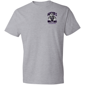 Wrestling-Purple-text 980 Anvil Lightweight T-Shirt 4.5 oz