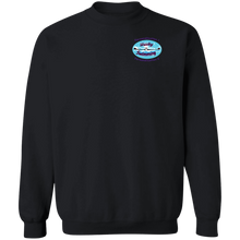 Load image into Gallery viewer, Swimming-purple_text G180 Gildan Crewneck Pullover Sweatshirt  8 oz.