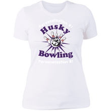 Load image into Gallery viewer, Bowling-white text NL3900 Ladies' Boyfriend T-Shirt
