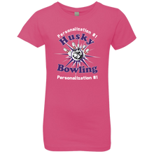 Load image into Gallery viewer, Bowling-white text NL3710 Girls' Princess T-Shirt