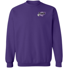 Load image into Gallery viewer, Track-purple text G180 Gildan Crewneck Pullover Sweatshirt  8 oz.