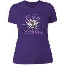 Load image into Gallery viewer, Bowling-purple text NL3900 Ladies' Boyfriend T-Shirt