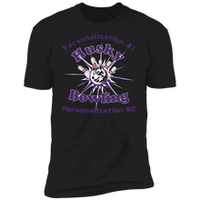 Load image into Gallery viewer, Bowling-purple text NL3600 Premium Short Sleeve T-Shirt