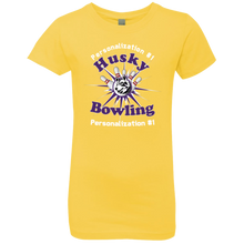 Load image into Gallery viewer, Bowling-white text NL3710 Girls' Princess T-Shirt