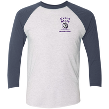 Load image into Gallery viewer, NL6051 Next Level Tri-Blend 3/4 Sleeve Baseball Raglan T-Shirt event
