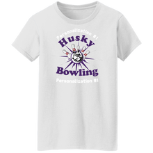 Load image into Gallery viewer, Bowling-white text G500L Ladies' 5.3 oz. T-Shirt