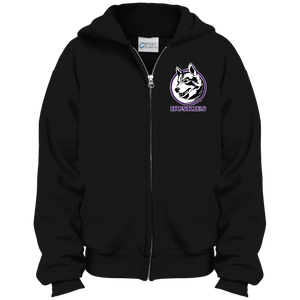 Logo_embroidery PC90YZH Port & Co. Youth Full Zip Hoodie