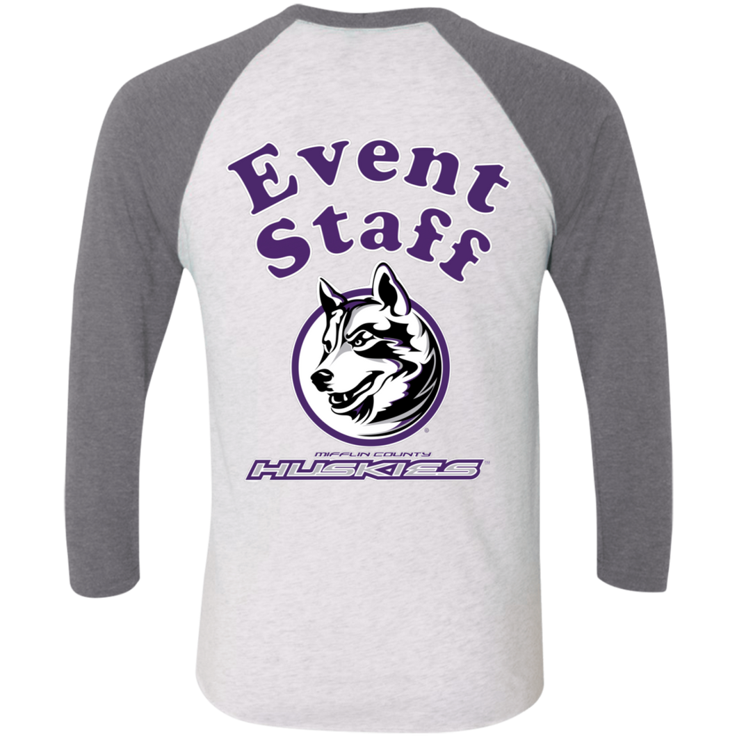 NL6051 Next Level Tri-Blend 3/4 Sleeve Baseball Raglan T-Shirt event