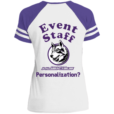 DM476 District Ladies' Game V-Neck T-Shirt event