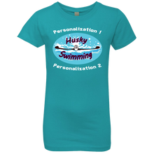 Load image into Gallery viewer, Swimming-white_text NL3710 Girls' Princess T-Shirt