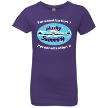 Load image into Gallery viewer, Swimming-white_text NL3710 Girls' Princess T-Shirt
