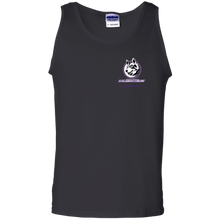 Load image into Gallery viewer, Logo with Purple custom text G220 Gildan 100% Cotton Tank Top