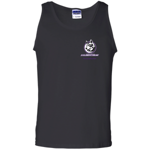 Logo with Purple custom text G220 Gildan 100% Cotton Tank Top