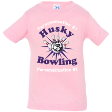 Load image into Gallery viewer, Bowling-white text 3322 Infant Jersey T-Shirt