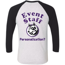 Load image into Gallery viewer, NL6051 Next Level Tri-Blend 3/4 Sleeve Baseball Raglan T-Shirt event