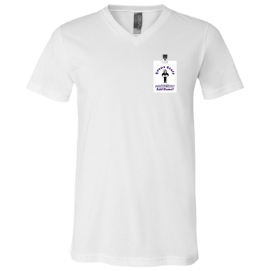 guy_badge_personalize 3005 Bella + Canvas Unisex Jersey SS V-Neck T-Shirt
