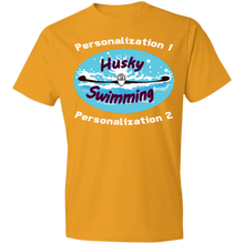 Load image into Gallery viewer, Swimming-white_text 980 Lightweight T-Shirt 4.5 oz