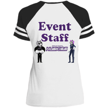 Load image into Gallery viewer, DM476 District Ladies&#39; Game V-Neck T-Shirt event