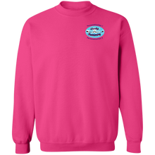 Load image into Gallery viewer, Swimming-purple_text G180 Gildan Crewneck Pullover Sweatshirt  8 oz.