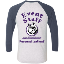 Load image into Gallery viewer, NL6051 Next Level Tri-Blend 3/4 Sleeve Baseball Raglan T-Shirt event