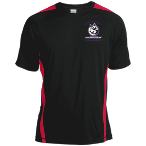 logo_outline_purple_text ST351 Sport-Tek Colorblock Dry Zone Crew