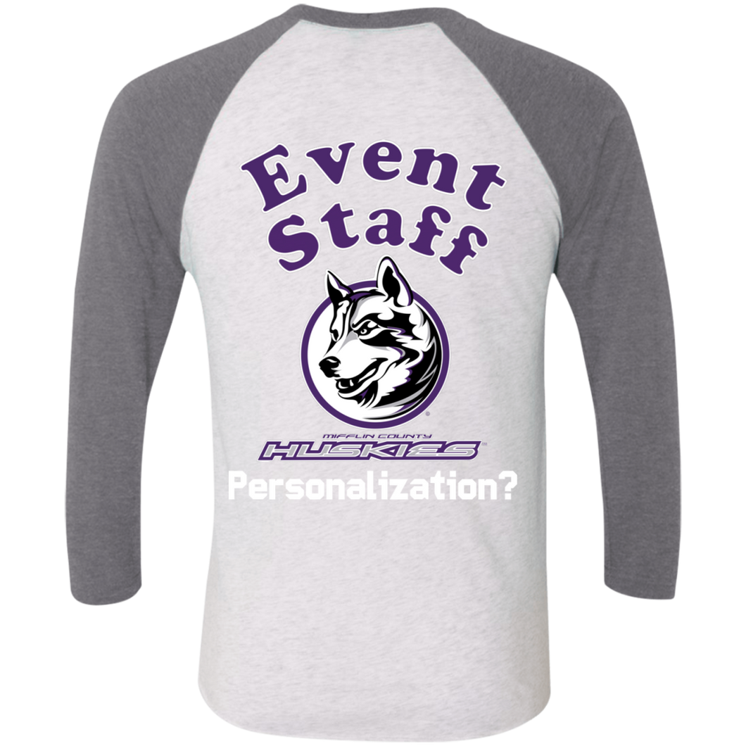 NL6051 Next Level Tri-Blend 3/4 Sleeve Baseball Raglan T-Shirt event