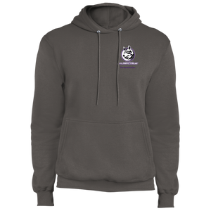 Logo with Purple custom text PC78H Port & Co. Core Fleece Pullover Hoodie