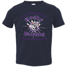 Load image into Gallery viewer, Bowling-purple text 3321 Toddler Jersey T-Shirt