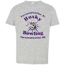 Load image into Gallery viewer, Bowling-purple text 3321 Toddler Jersey T-Shirt
