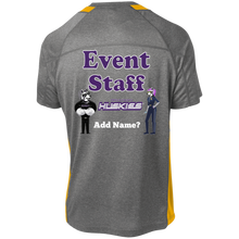 Load image into Gallery viewer, event-back_white ST361 Sport-Tek Heather Colorblock Poly T-Shirt