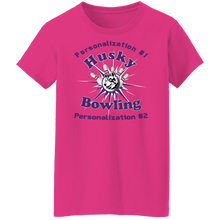 Load image into Gallery viewer, Bowling-purple text G500L Ladies' 5.3 oz. T-Shirt