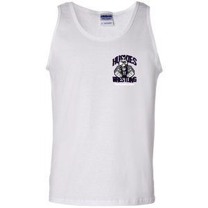 Wrestling-White-text G220 Gildan 100% Cotton Tank Top